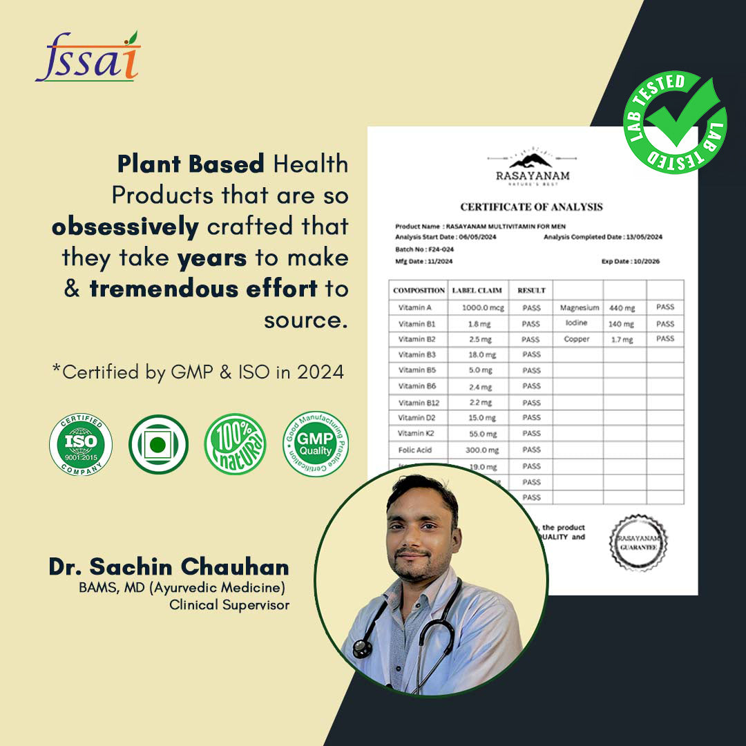 multvitamin for men certificate of fasai