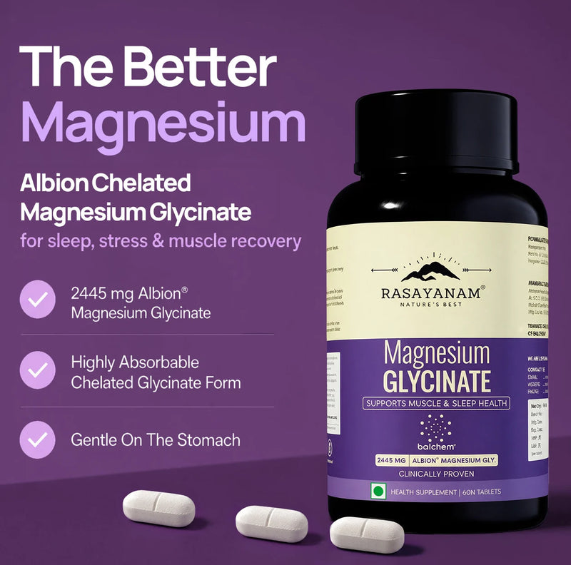 Rasayanam Magnesium Glycinate - From Balchem, USA
