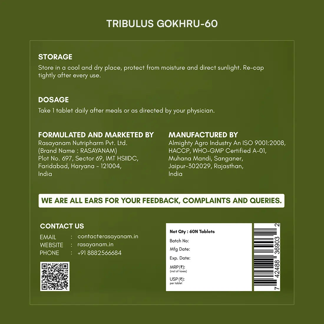 Ashwagandha KSM-66 and Gokhru-60 Combo for Strength, Endurance & Balance