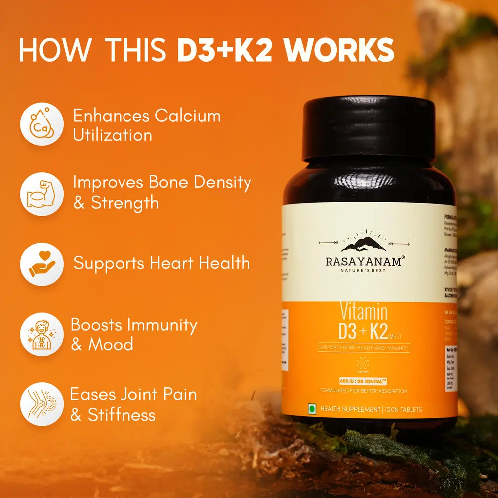 Vitamin D3 + K2 supplement benefits