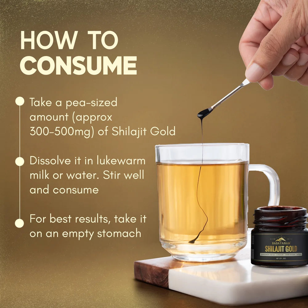 how to consume shilajit gold