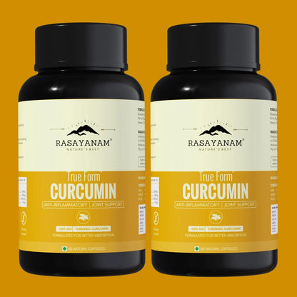 Two bottles of Rasayanam True Form Curcumin