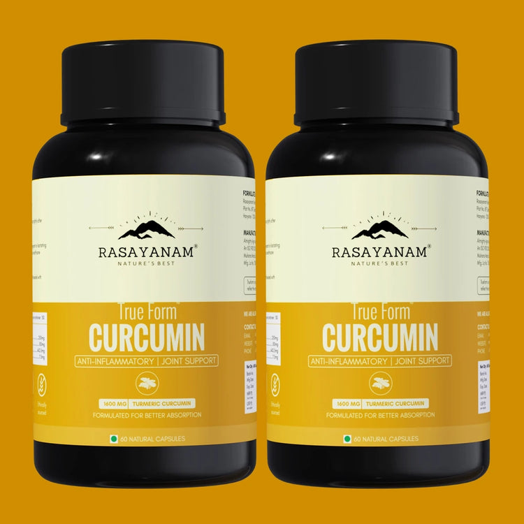 Two bottles of Rasayanam True Form Curcumin
