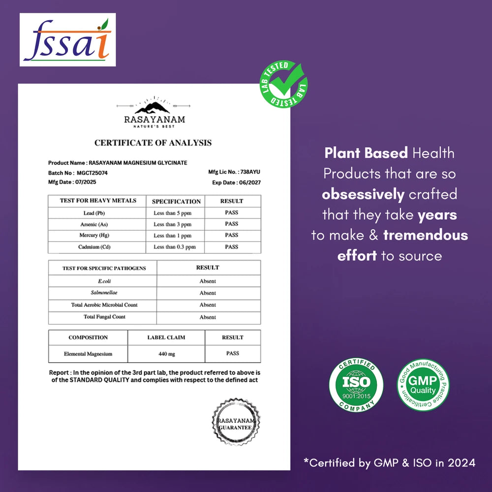 rasayanam certificate of analysis
