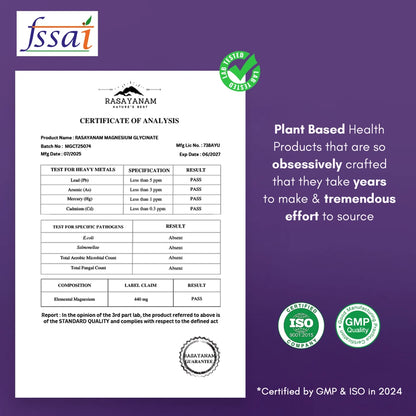 rasayanam certificate of analysis