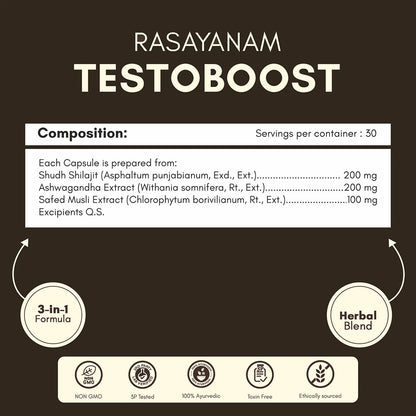 Multivitamin for Men and Testoboost Combo for 360° Wellness & Stamina
