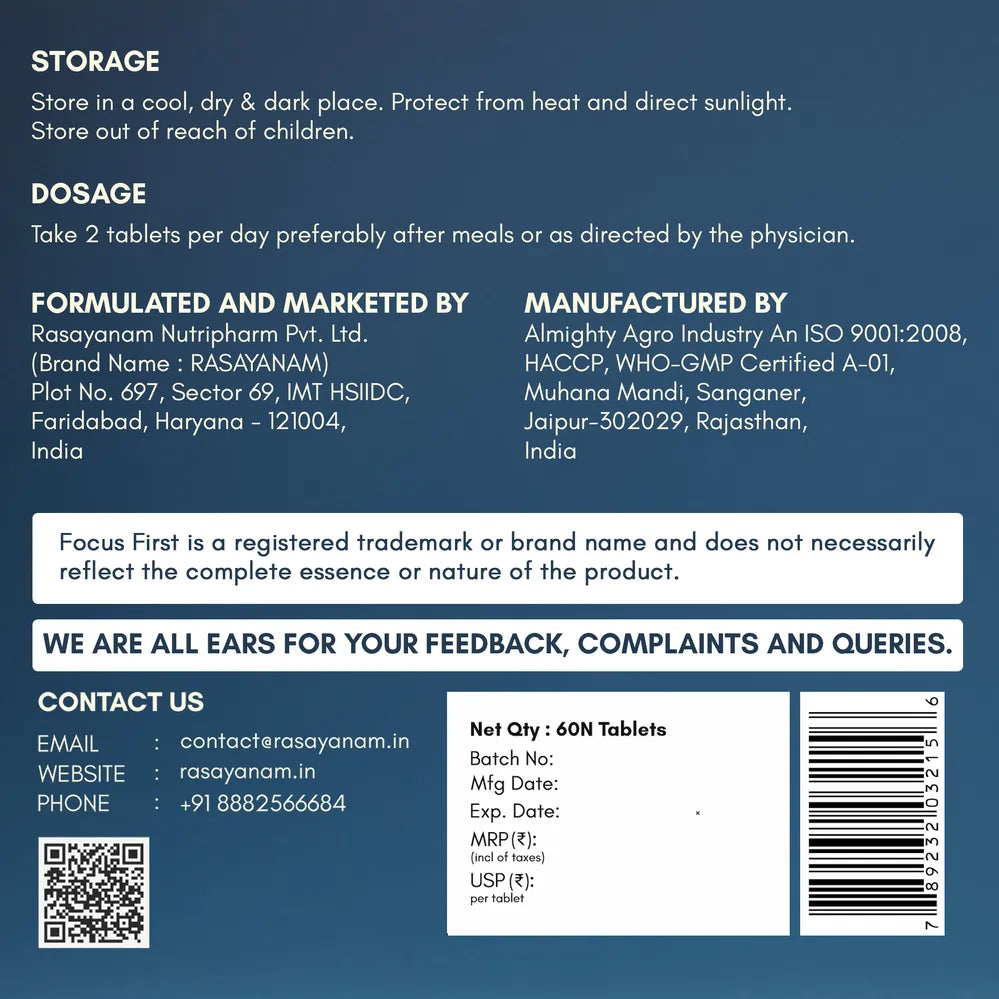 Rasayanam Liver detox back label
