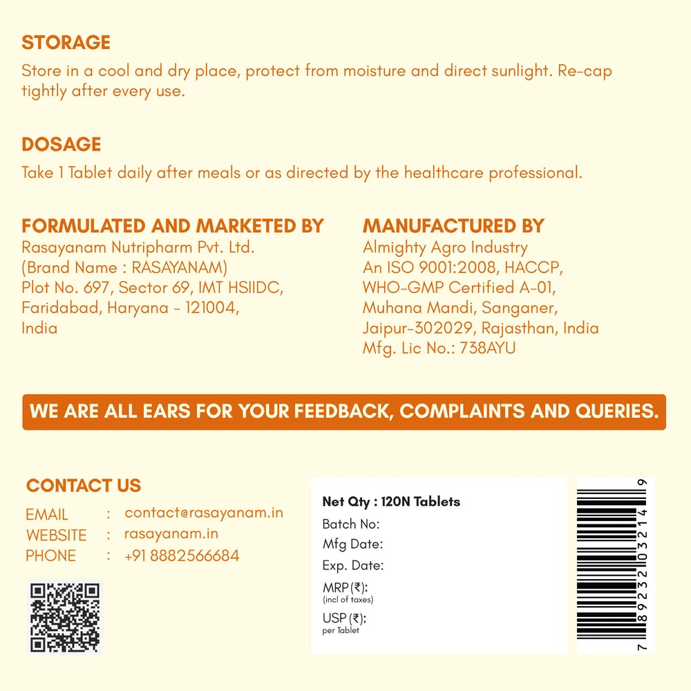 rasayanam d3 k2 back lable