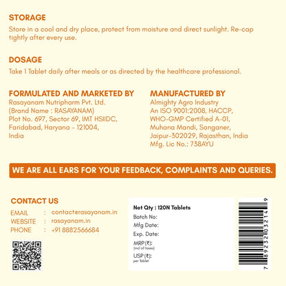 rasayanam d3 k2 back lable