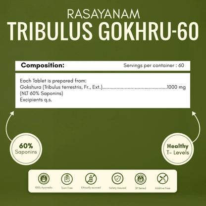 Rasayanam Tribulus Gokhru-60 label