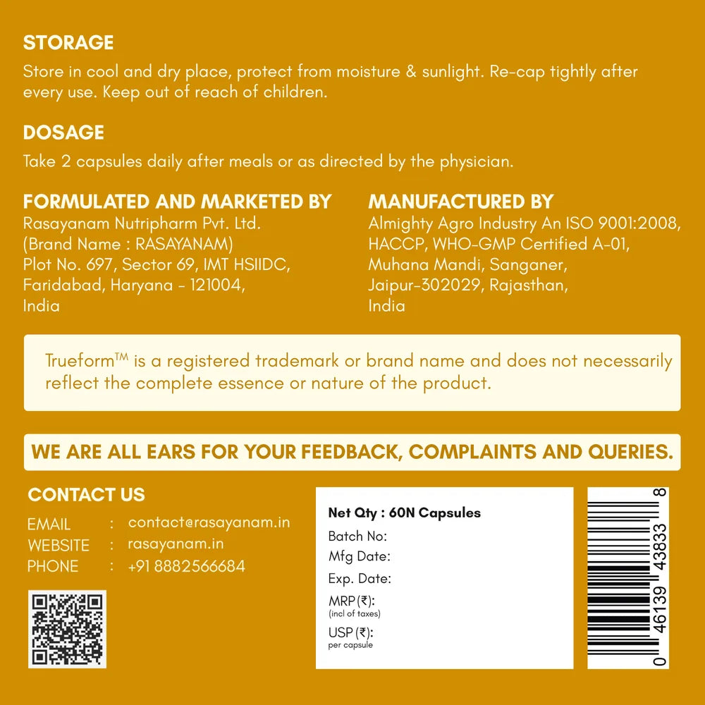 curcumin back label