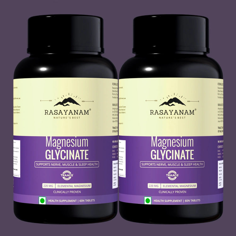 Two bottles of Rasayanam Magnesium Glycinate