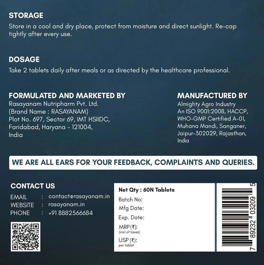 rasayanam multivitamin tablet for men