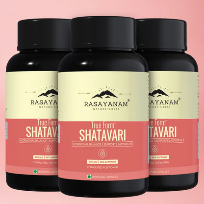 Three bottles of Rasayanam True Form Shatavari 