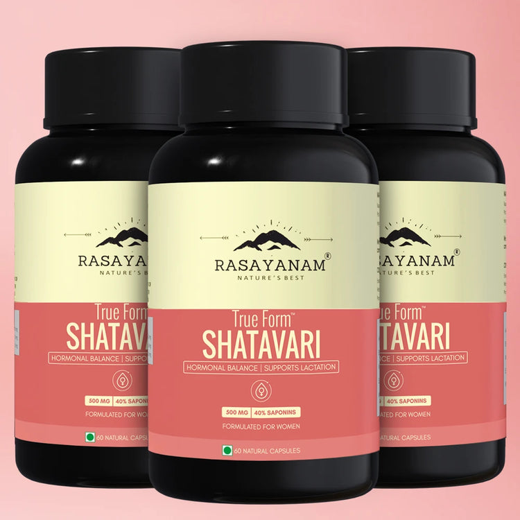 Three bottles of Rasayanam True Form Shatavari 