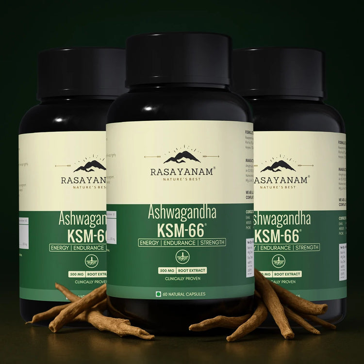Rasayanam Ashwagandha KSM-66 pack of 3