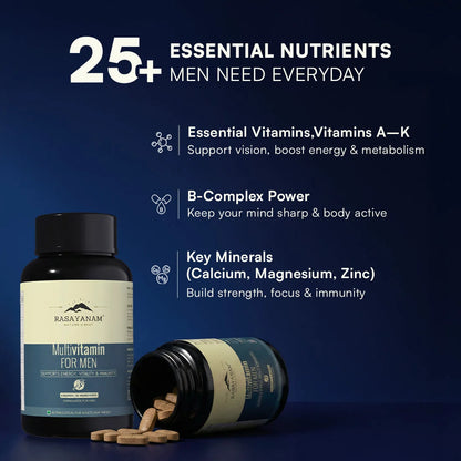 Multivitamin for Men and Testoboost Combo for 360° Wellness & Stamina