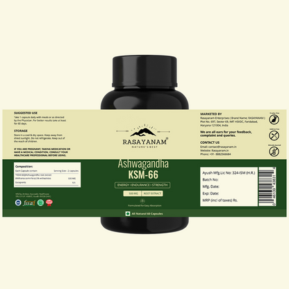 Ashwagandha KSM-66 (500 mg)