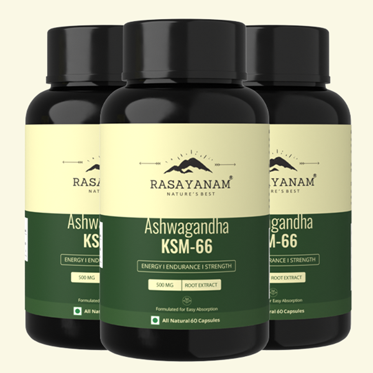 Ashwagandha KSM-66 (500 mg) - Rasayanam