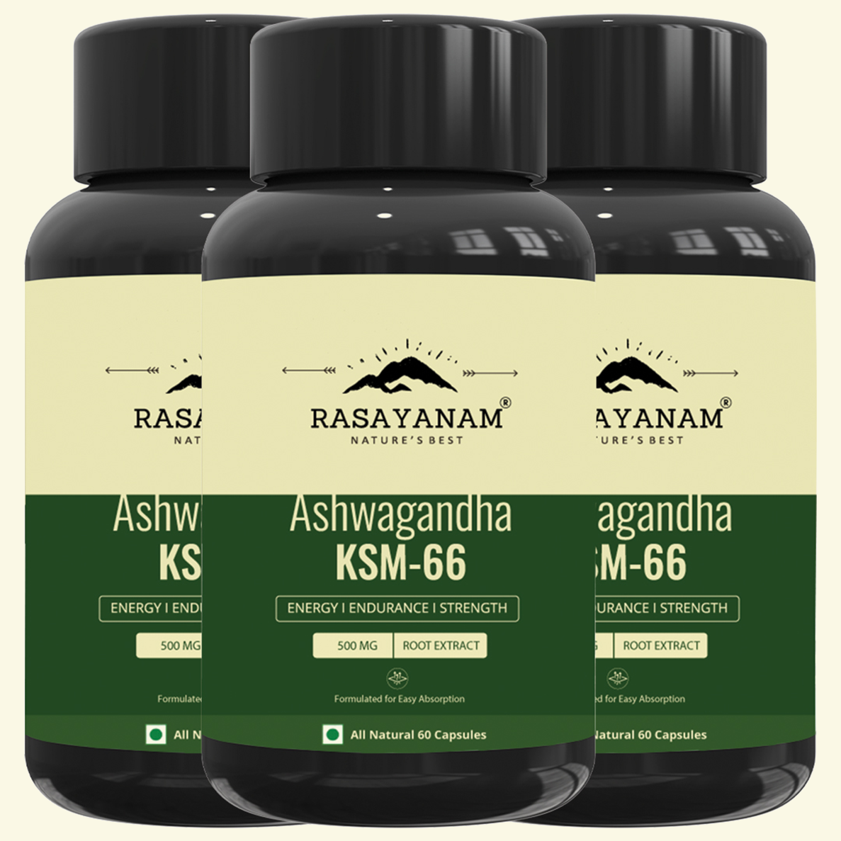 Ashwagandha KSM-66 (500 mg) - Rasayanam