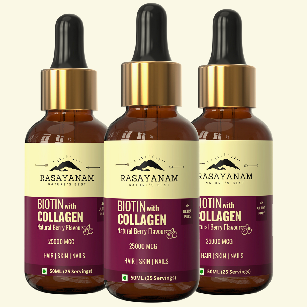 Liquid Biotin with Collagen 25000mcg