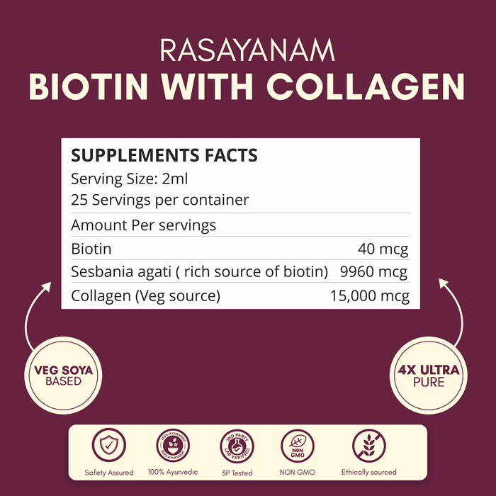 Liquid Biotin with Collagen 25000mcg