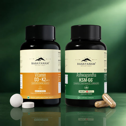 Ashwagandha KSM-66 and Vitamin D3+K2 Combo