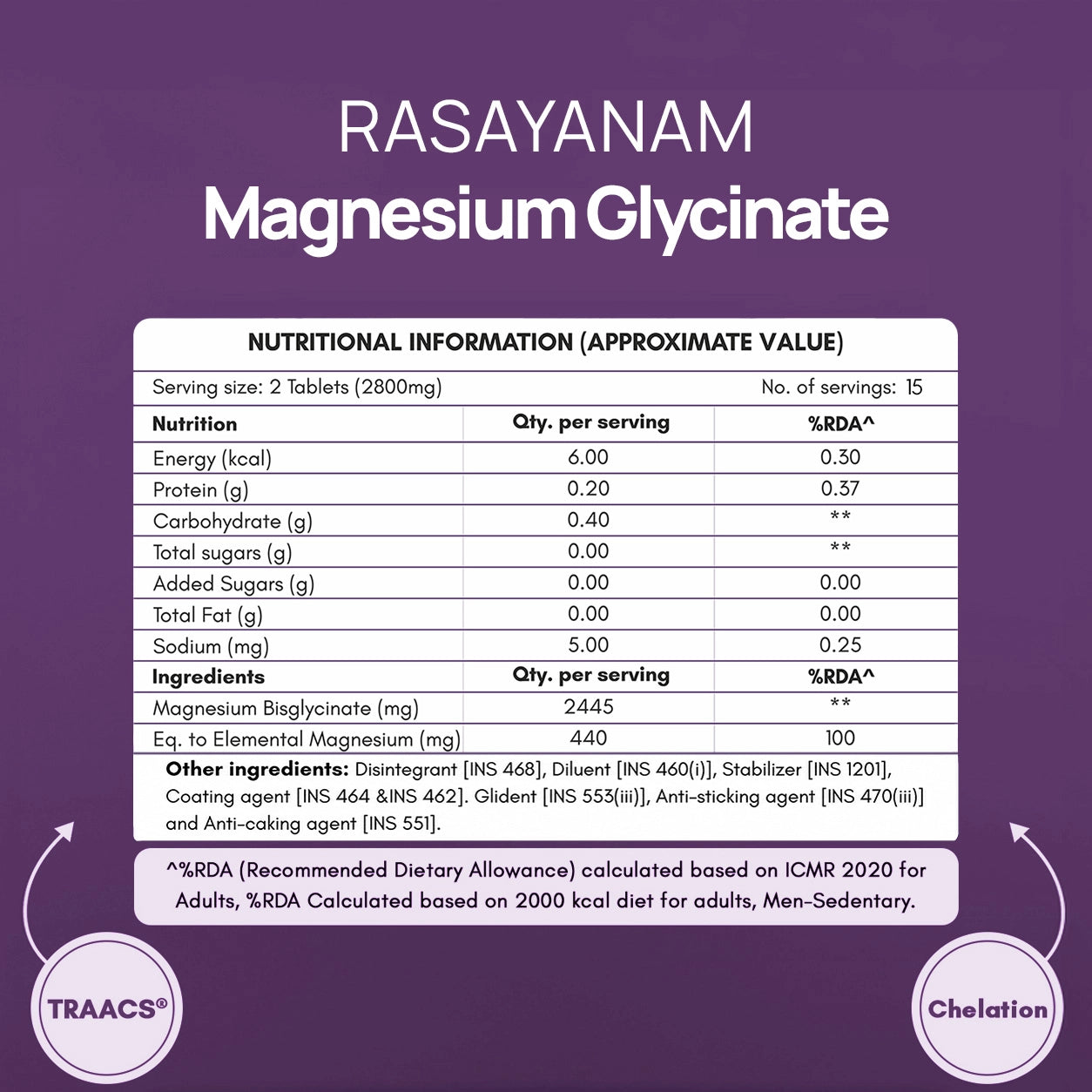 Magnesium Glycinate Small Pack - 30 Tablets