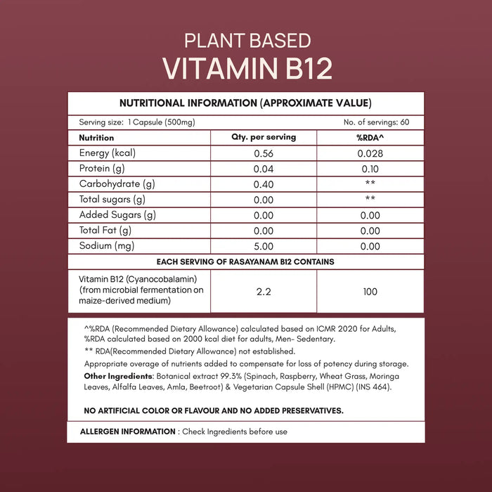 Rasayanam Plant-based Vitamin B12