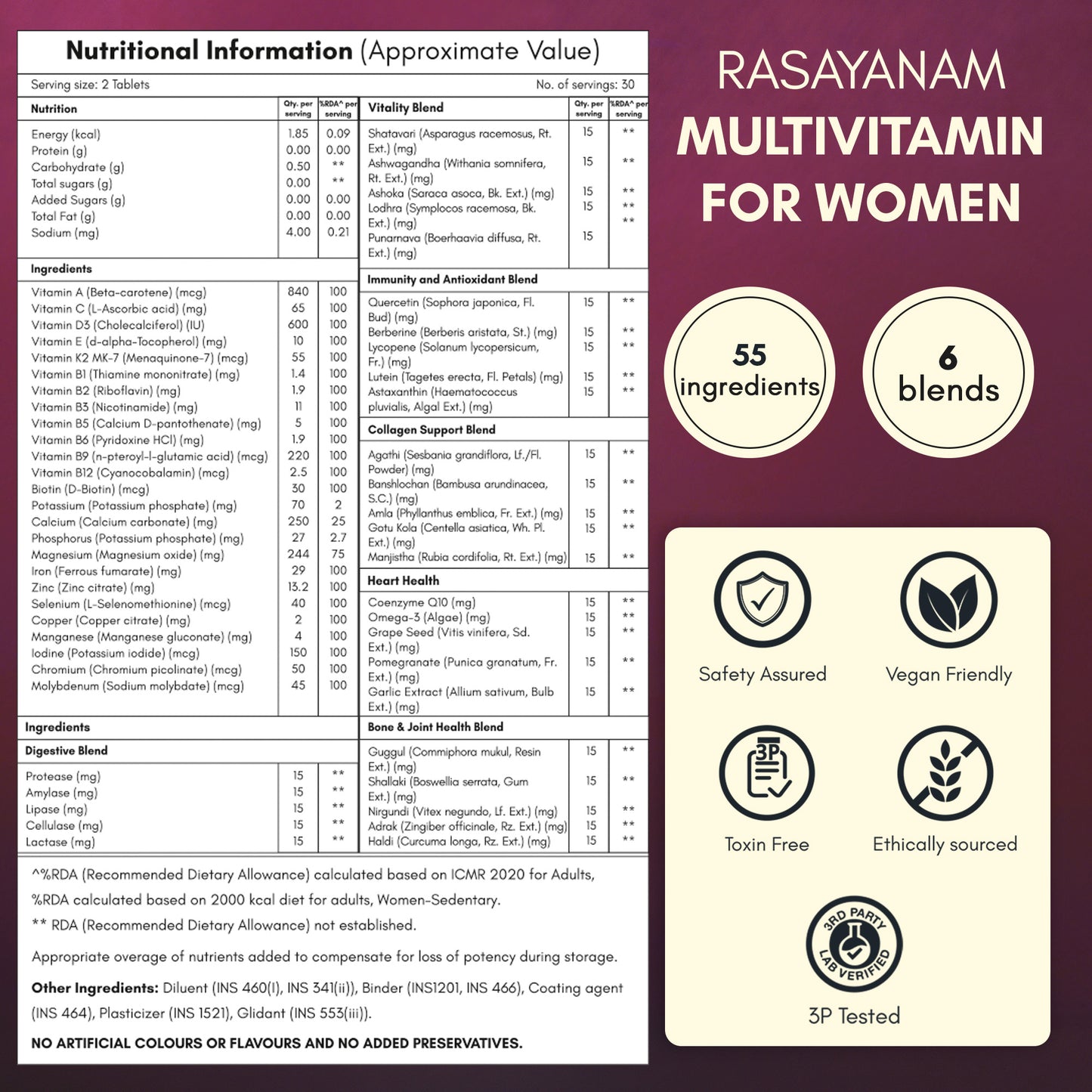 Multivitamin Tablets for Women