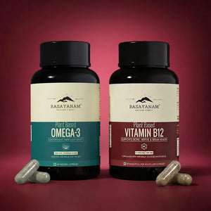 Plant-Based Omega-3 and Vitamin B12 Combo for Brain, Joints & Energy Support