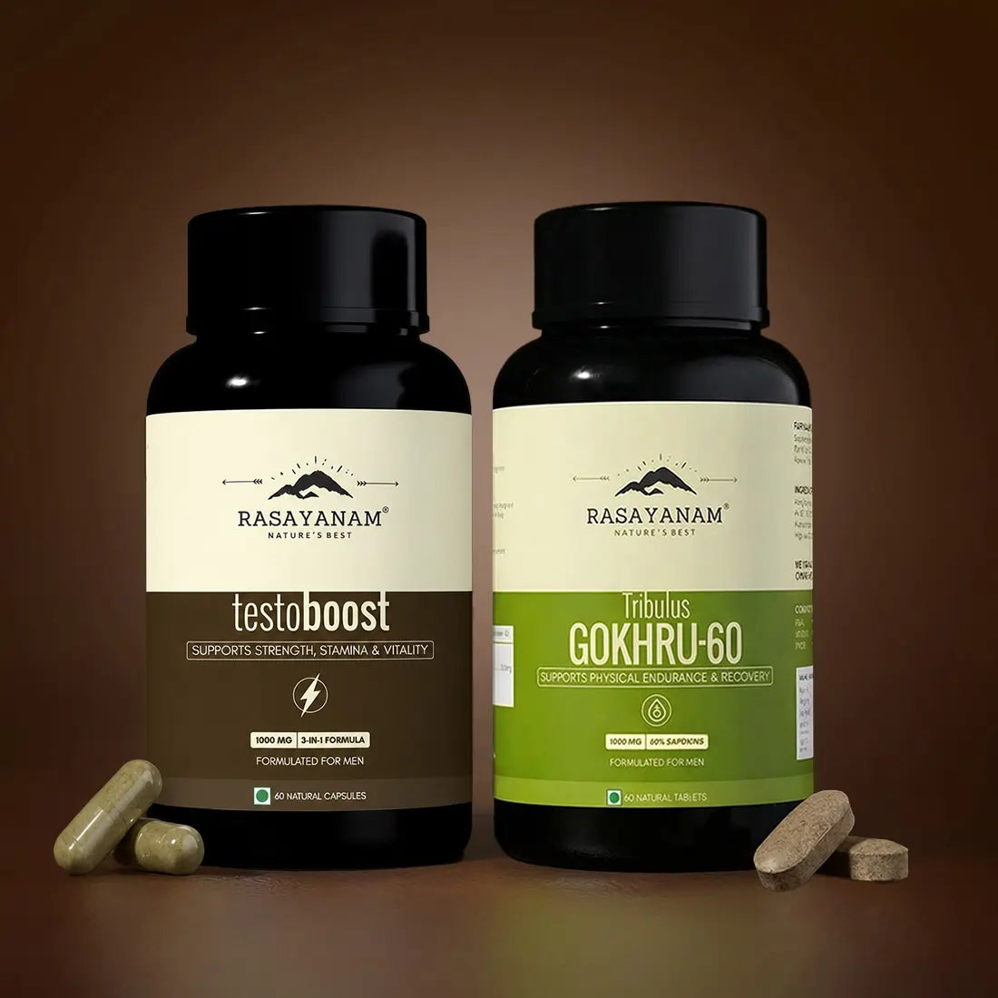 Testoboost and Gokhru-60 Combo for Strength, Drive & Vitality