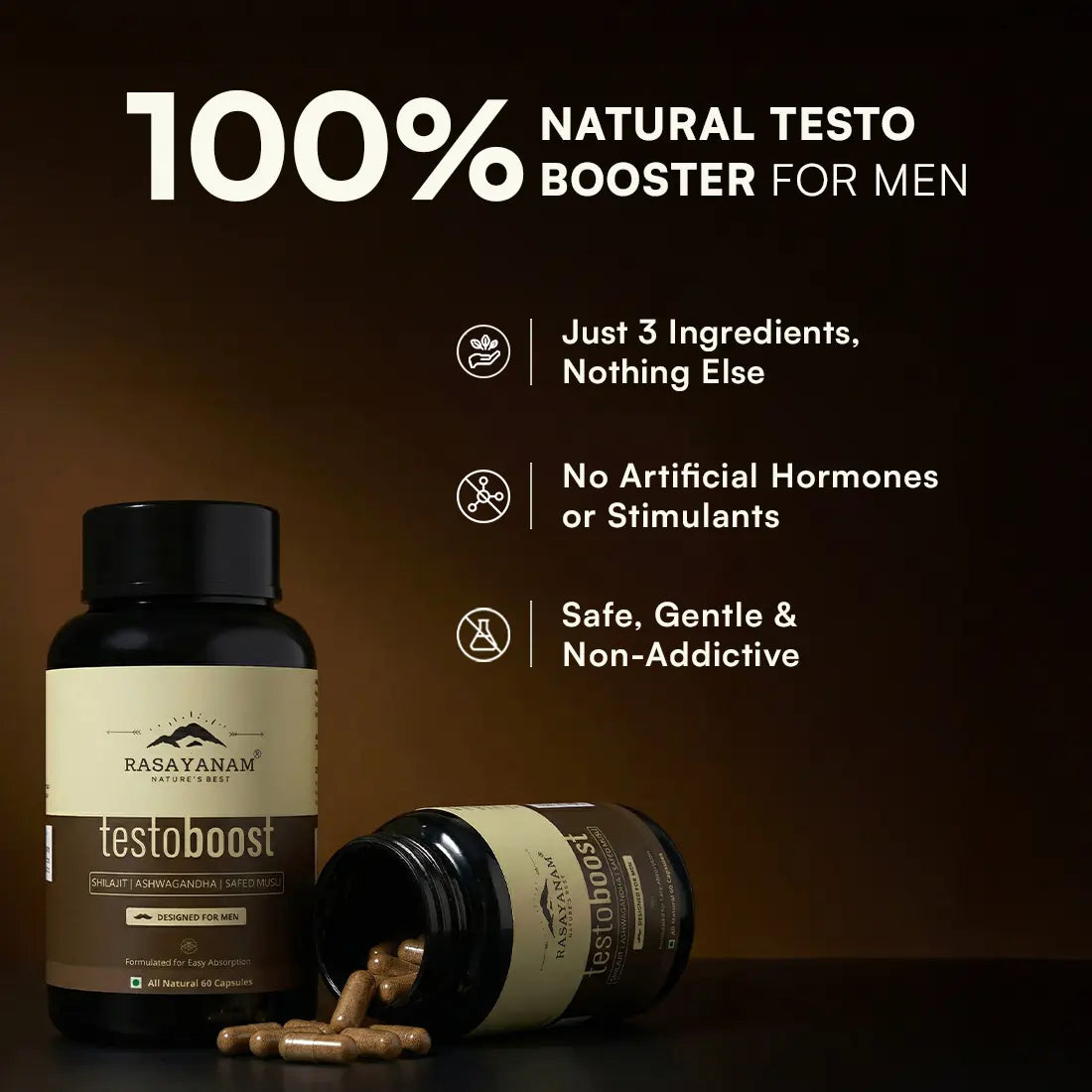 Testoboost and Gokhru-60 Combo for Strength, Drive & Vitality