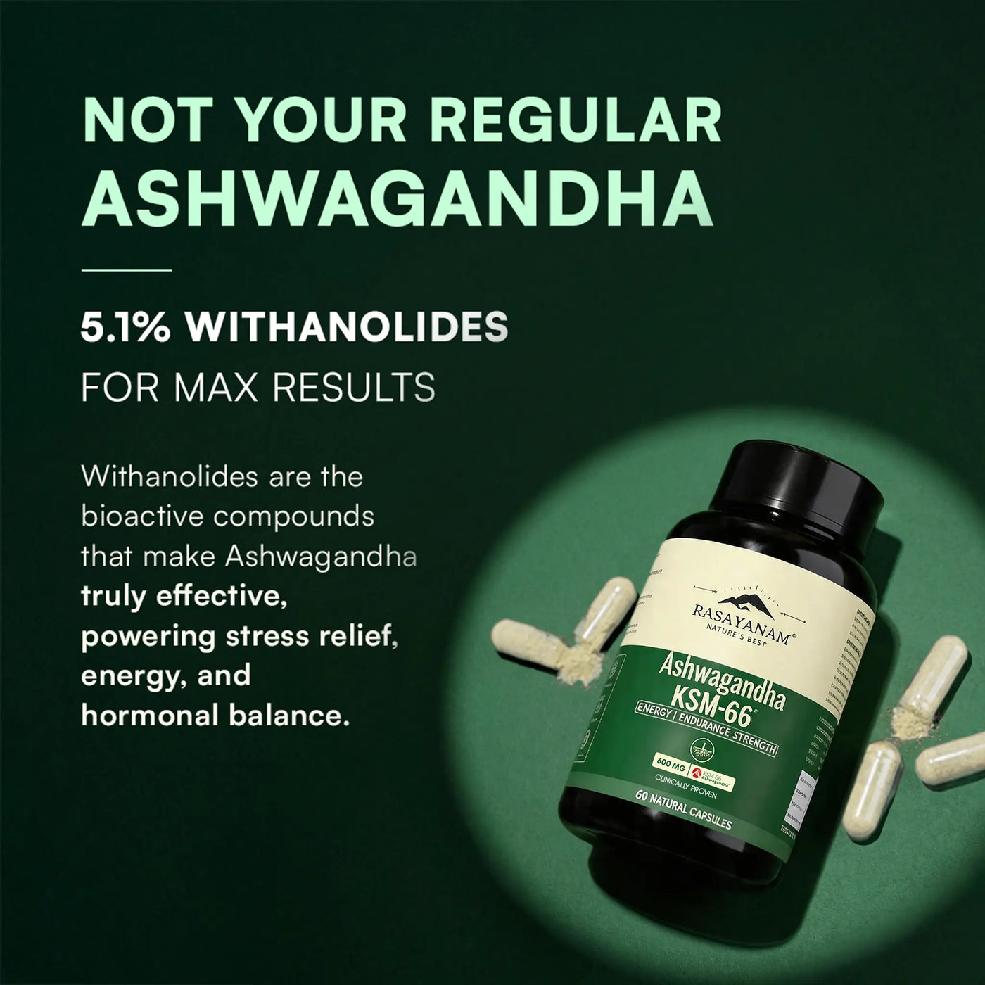 Multivitamin for Men and Ashwagandha KSM-66 Combo for 360° Wellness & Stress Support