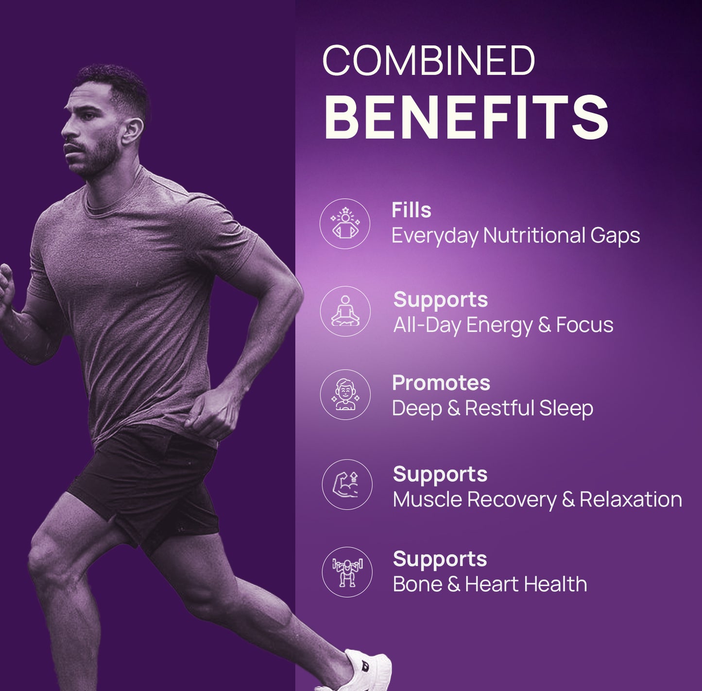 Magnesium Glycinate & Multivitamin for Men Combo for Daily Nutrition & Recovery