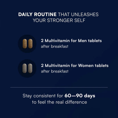 Multivitamin tablets for men and women