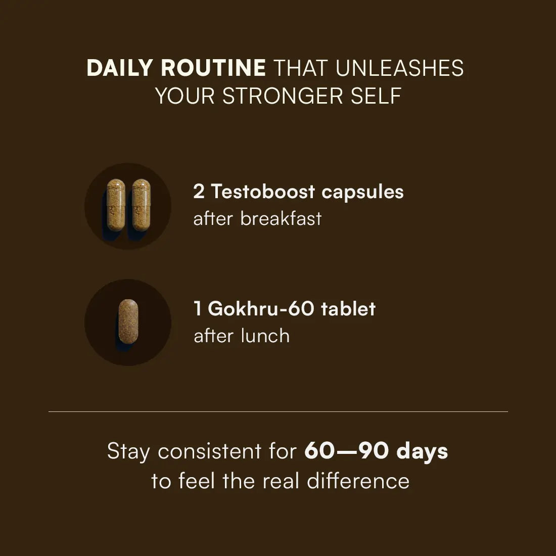 Testoboost and Gokhru-60 Combo for Strength, Drive & Vitality