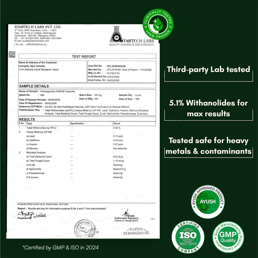 Ashwagandha KSM-66 (600 mg)