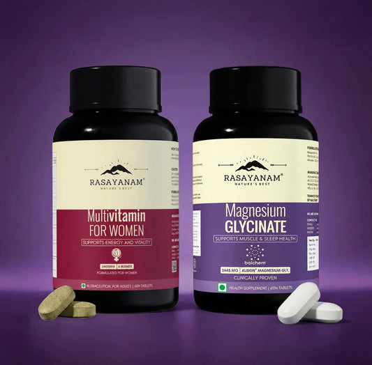 Magnesium Glycinate and Multivitamin for Women Combo