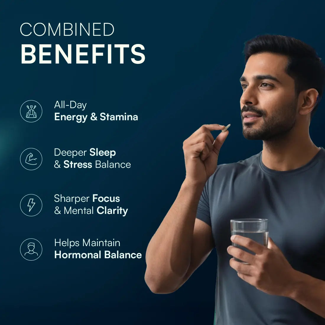 Multivitamin for Men and Ashwagandha KSM-66 Combo for 360° Wellness & Stress Support