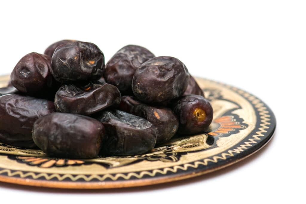 Dates on a plate