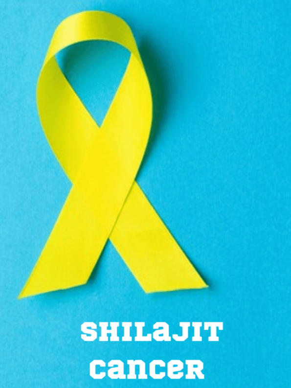 Shilajit Cancer Treatment with blue background